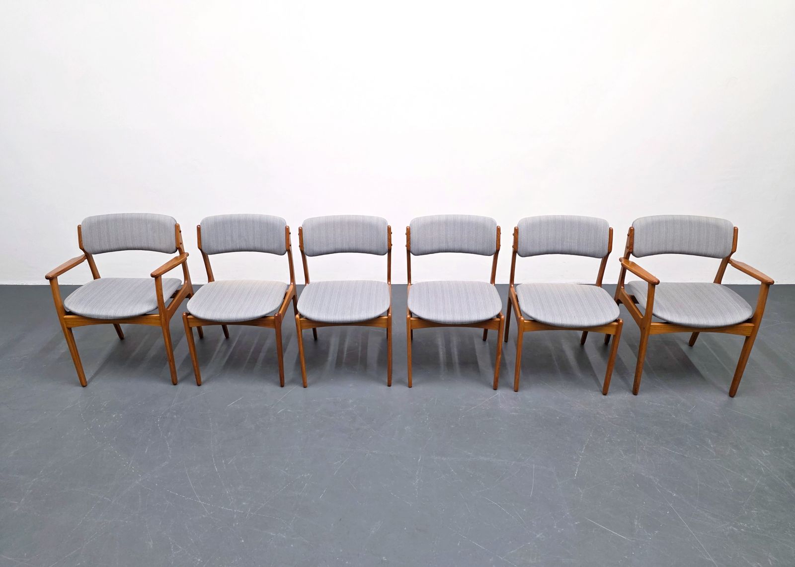 Erik Buch – Set Of 6 Dining Chairs, Model 49, Denmark, 1960s photo vinterior