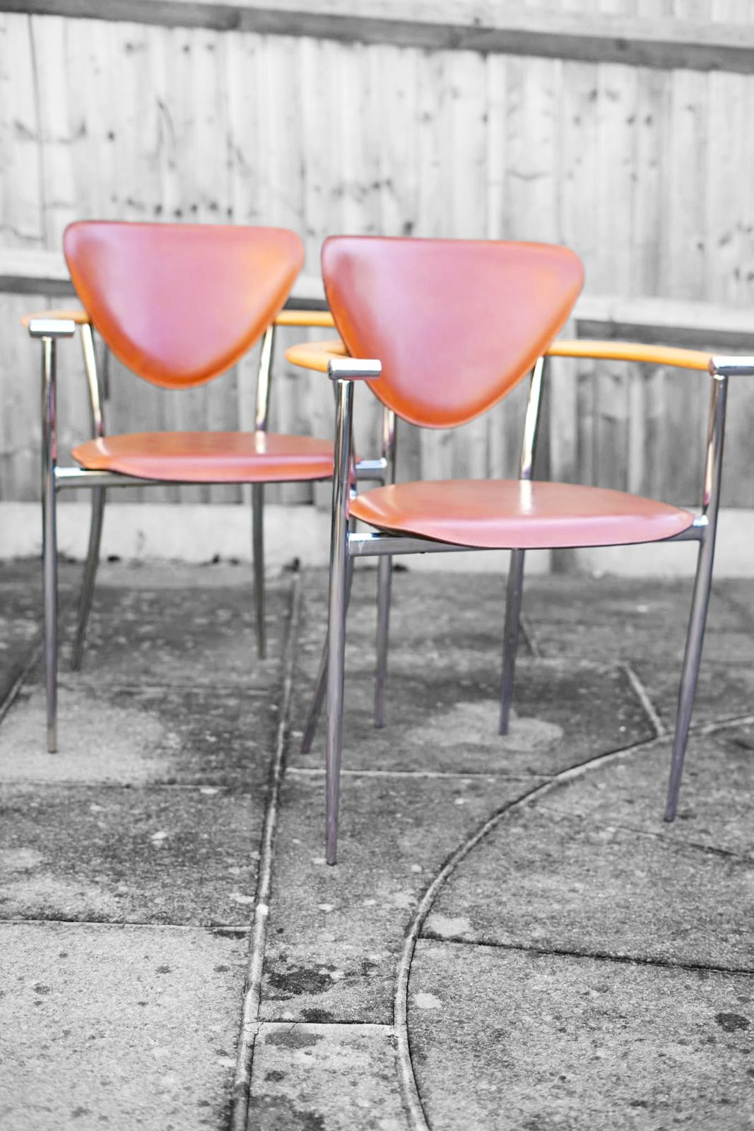 Brown Leather Italian Dining Chairs Mid Century Modern Design By Arrben   Set Of 4