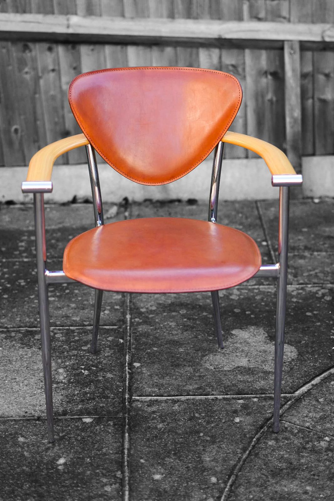 Brown Leather Italian Dining Chairs Mid Century Modern Design By Arrben   Set Of 4 photo vintage