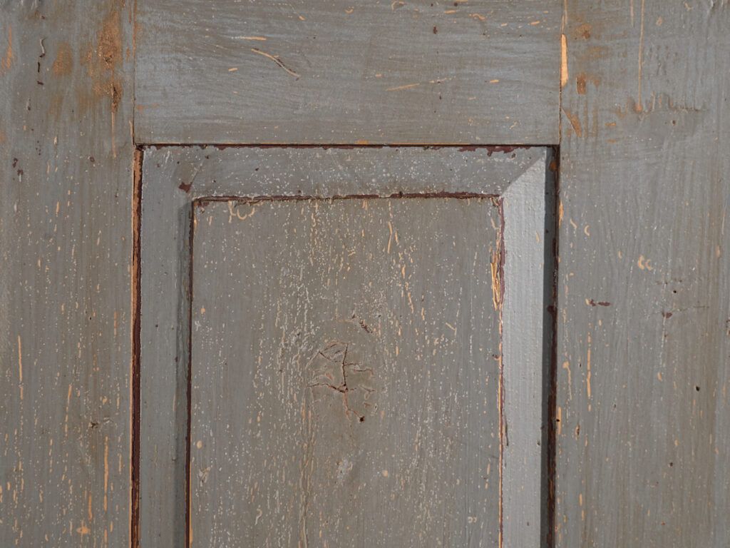 Furniture Rustic Painted Wooden Wardrobe, Central Europe, Circa 1900–1920 photo