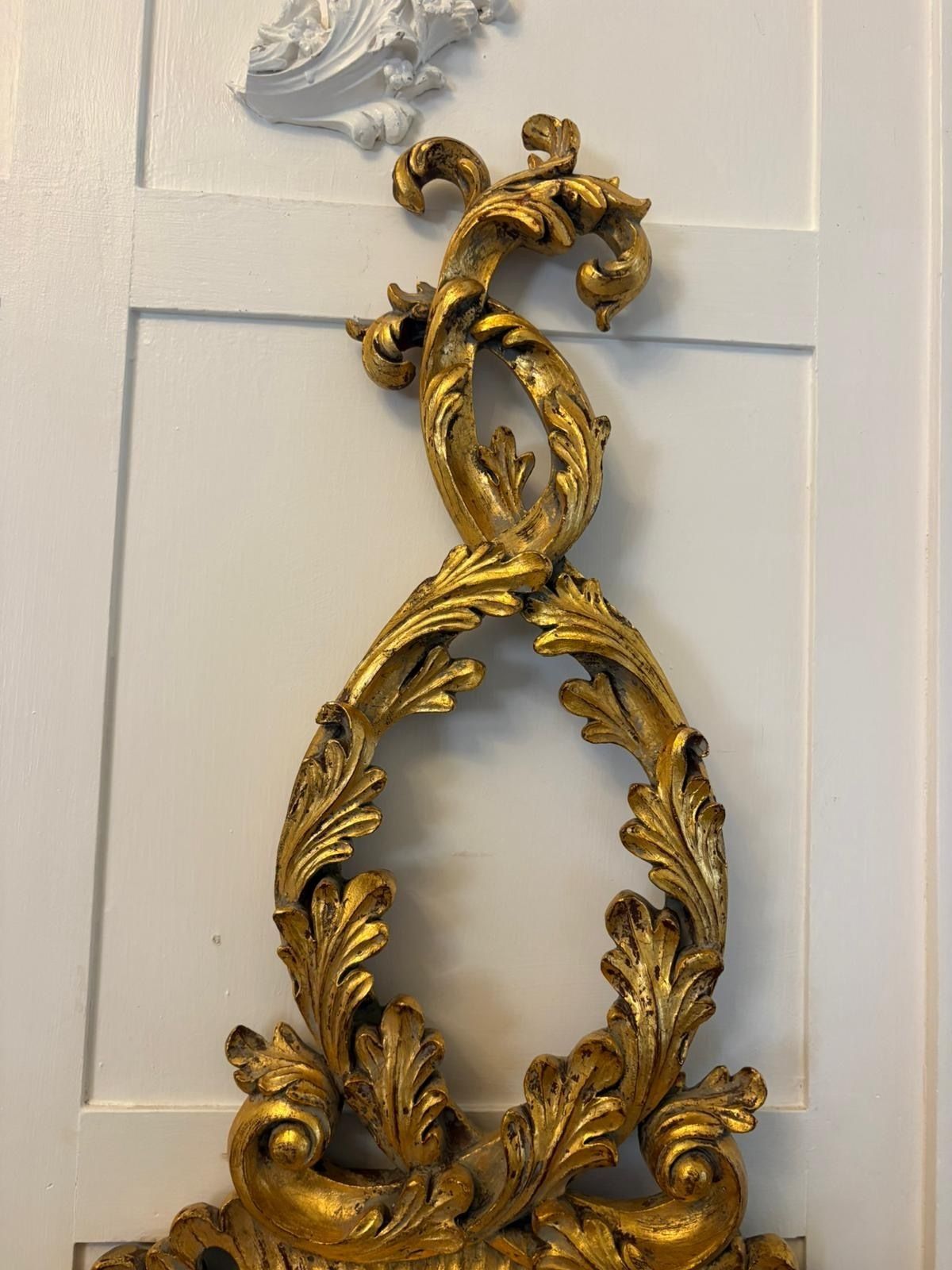 Antique Pair Of Regency Style Giltwood Convex Girandole Wall Mirrors photo 1685.0
