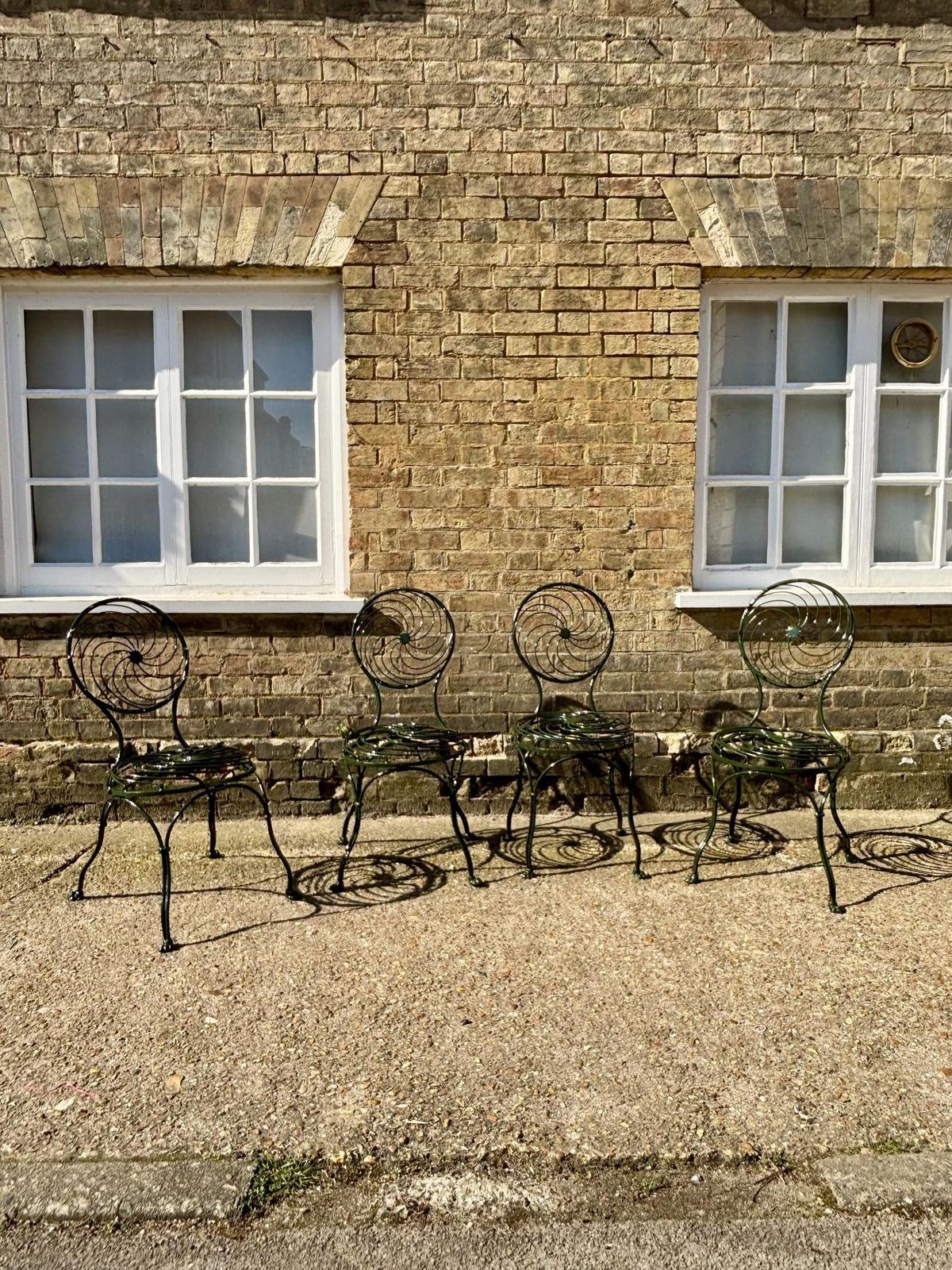 Garden Furniture Set Of Four Early Victorian Spiral Iron Garden Chairs C.1840–1860 photo