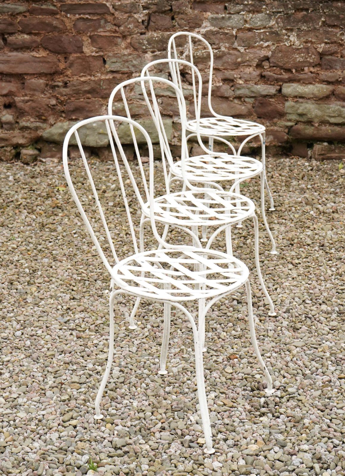 Lattice Garden Chairs, 1800s, Antique photo furniture