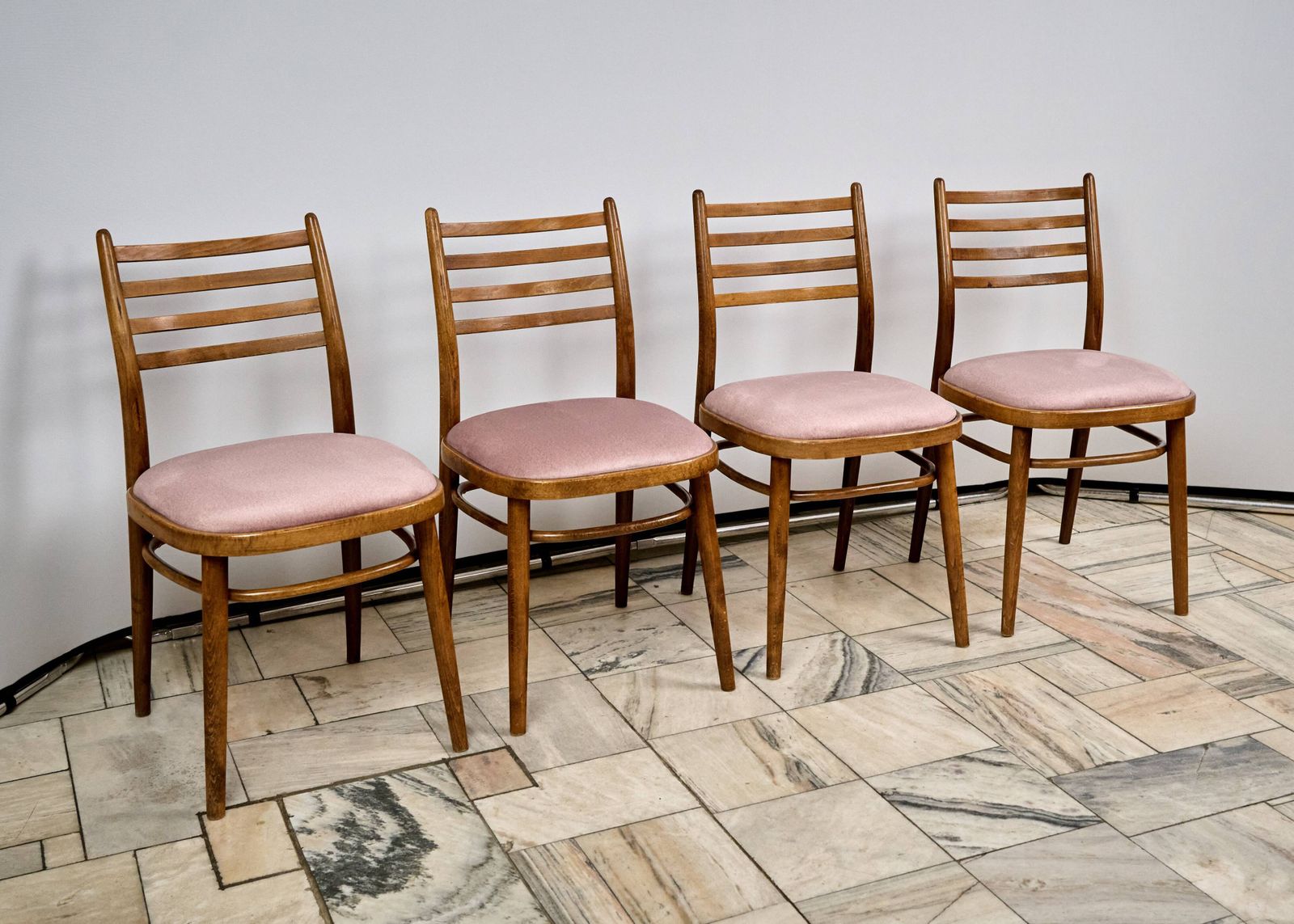 Set Of 4 Dining Chairs, Ton, 1960s, Czechoslovakia photo for sale
