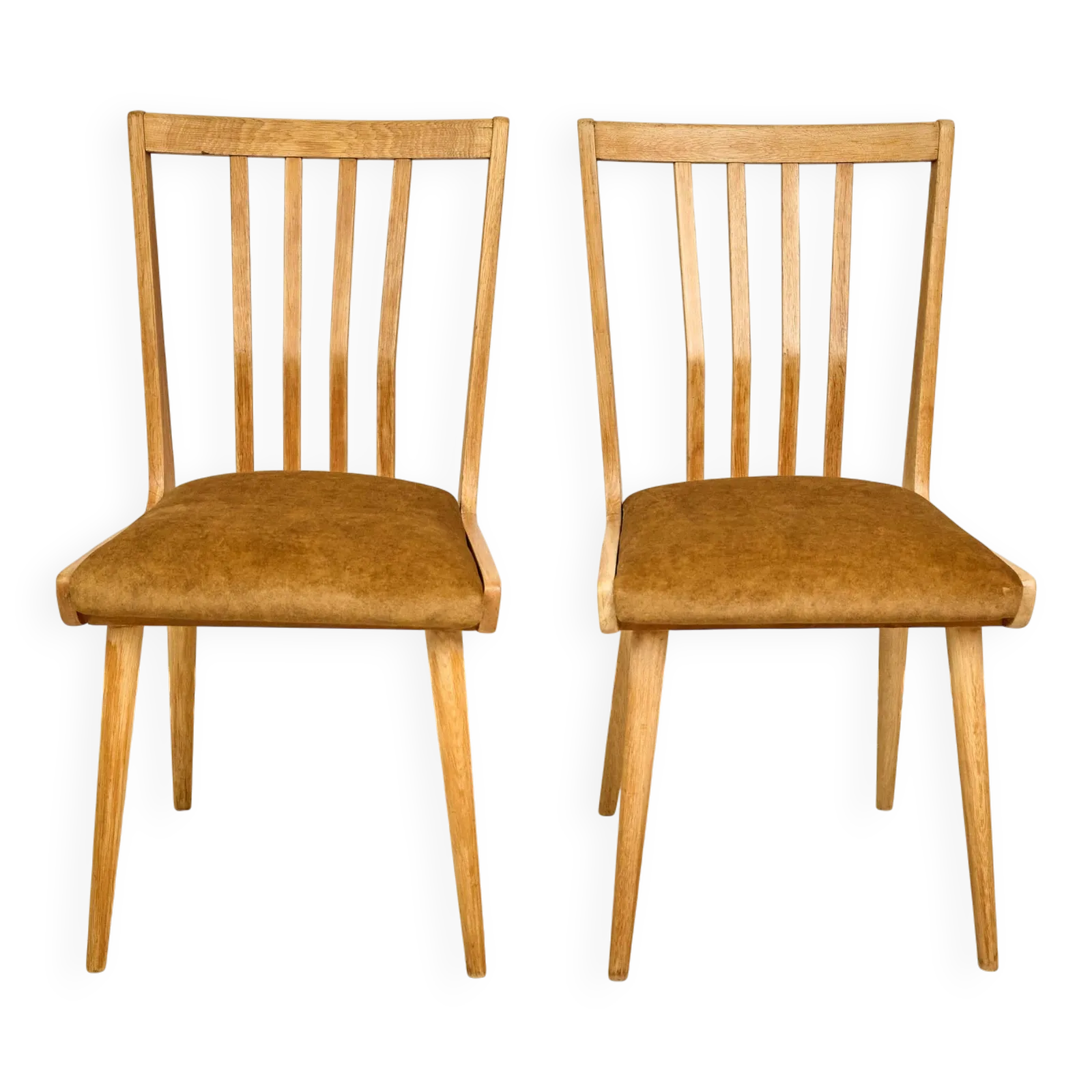 Set Of 2 Dining Chairs, 1960s, Czechoslovakia