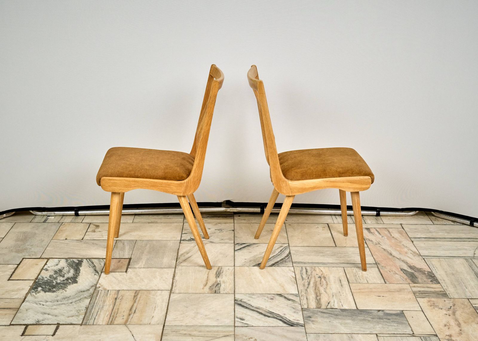 Set Of 2 Dining Chairs, 1960s, Czechoslovakia photo vintage