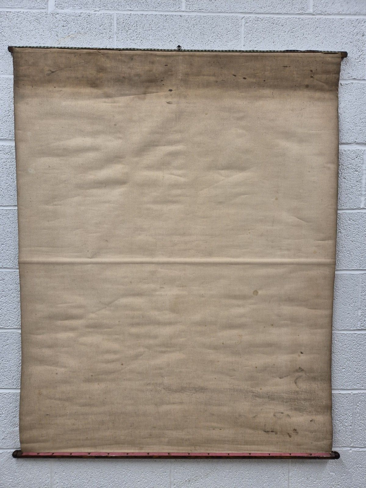 Large Original 1930s "The Autocar" Advertising Map England And Wales Canvas Scroll photo vintage