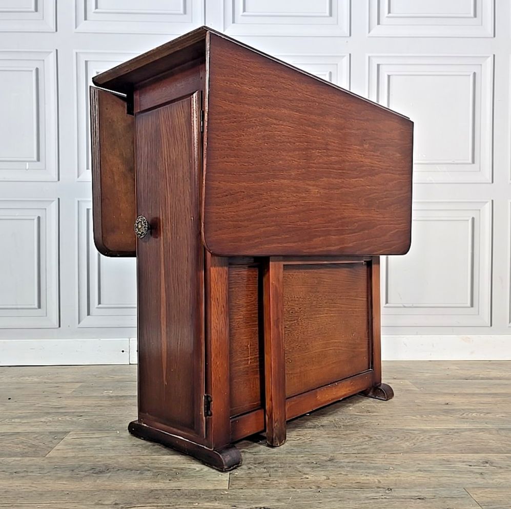 Vintage Drop Leaf Table Cabinet Gateleg Storage Cupboard Retro Mid Century