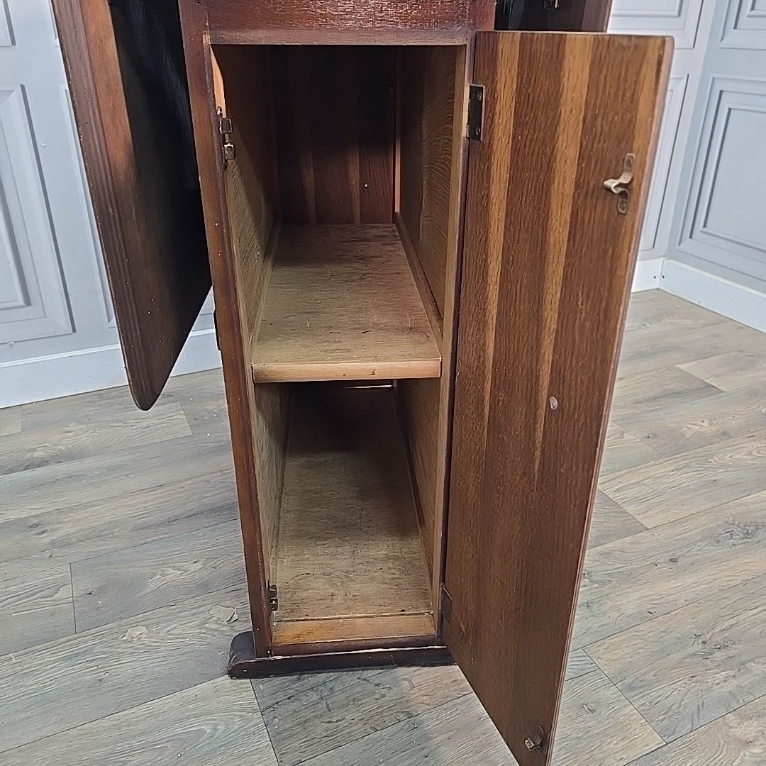 photo for sale Vintage Drop Leaf Table Cabinet Gateleg Storage Cupboard Retro Mid Century