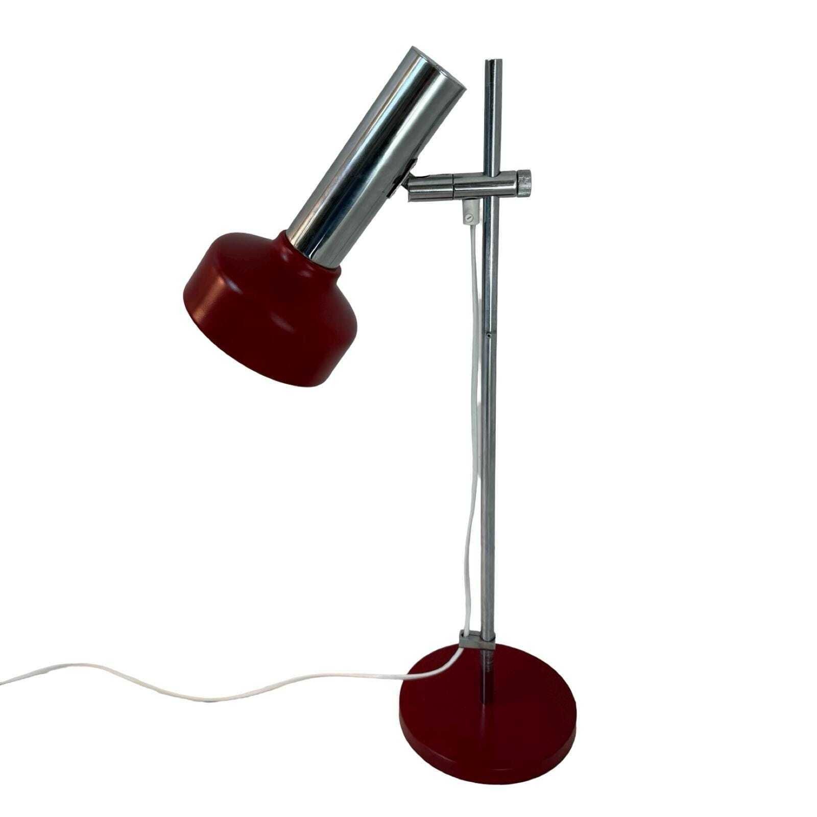 Gura   1970's   Burgundy Red Desk Lamp   Germany   Fully Restored photo 227.0