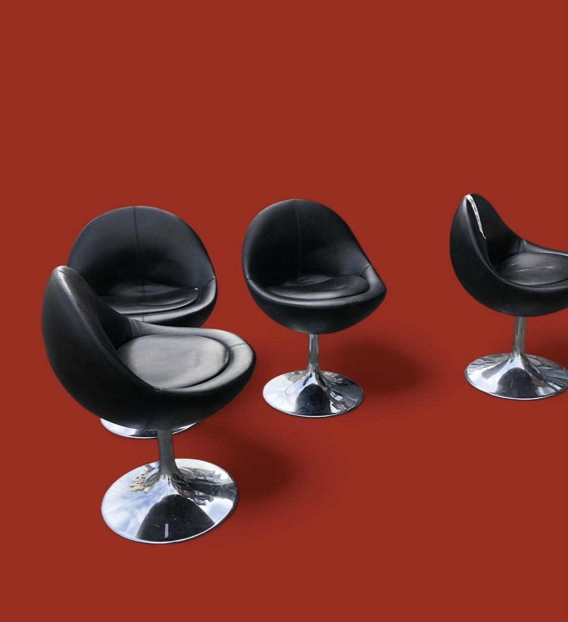Venus Chairs By Borje Johanson For Johanson Design In Black & Chrome, Set Of 4
