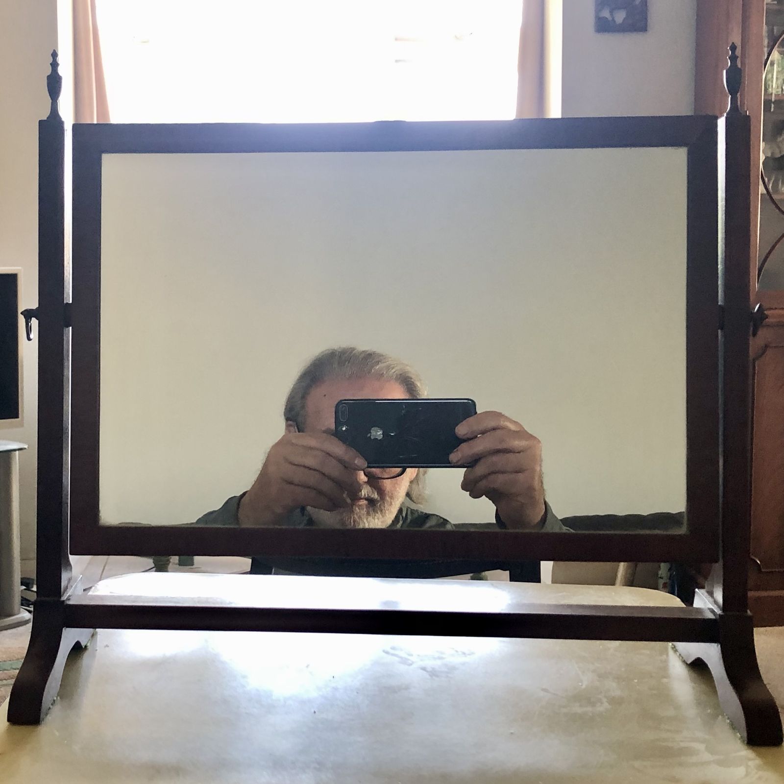 photo vinterior Handsome Small Mahogany Swing Mirror