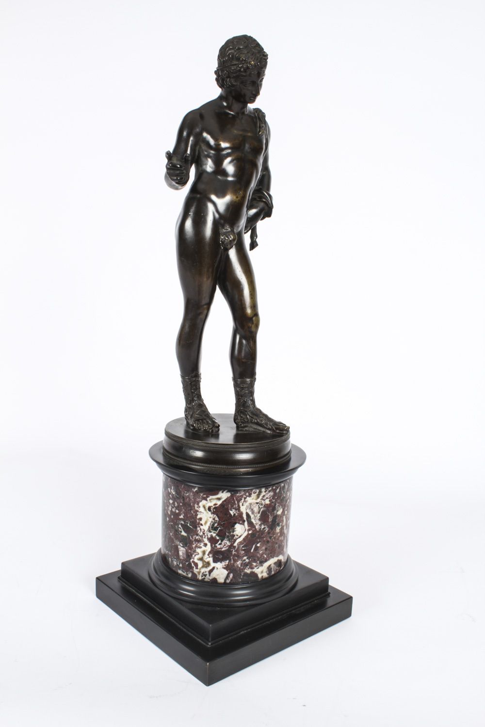 Antique Grand Tour  Bronze Figure Of "Dionysus, Called Narcissus" 19th C photo vinterior
