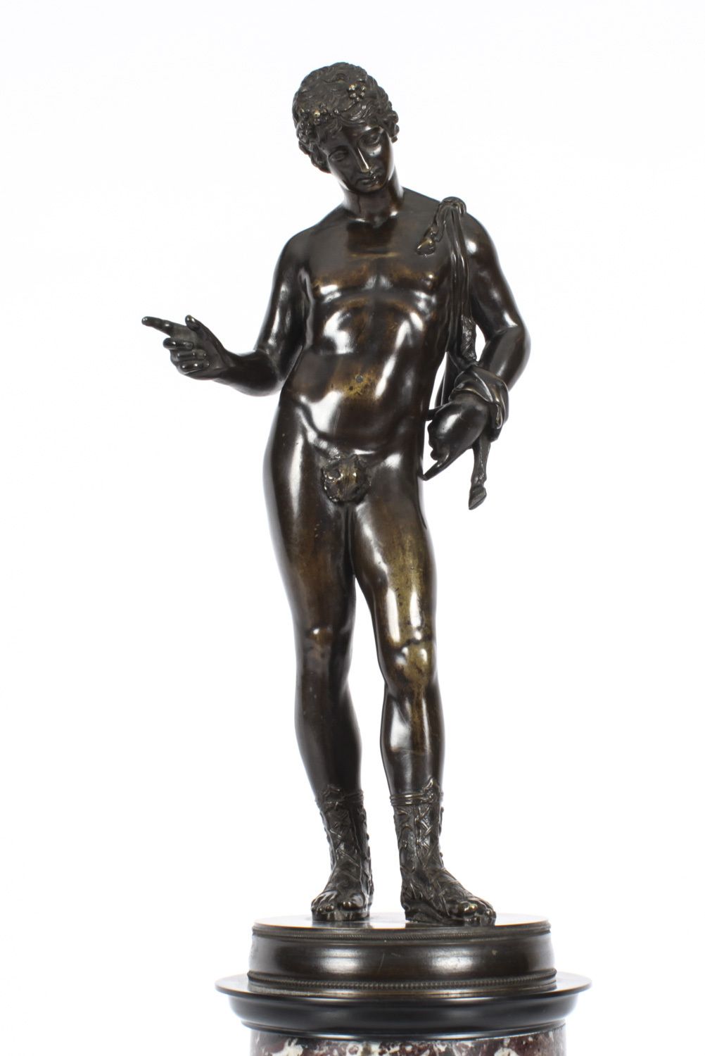 photo furniture Antique Grand Tour  Bronze Figure Of "Dionysus, Called Narcissus" 19th C