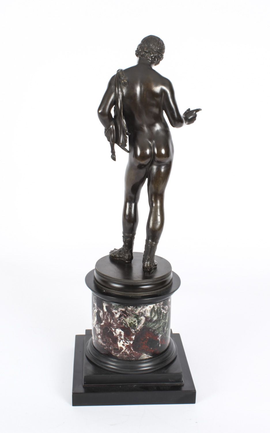 Art Antique Grand Tour  Bronze Figure Of "Dionysus, Called Narcissus" 19th C photo