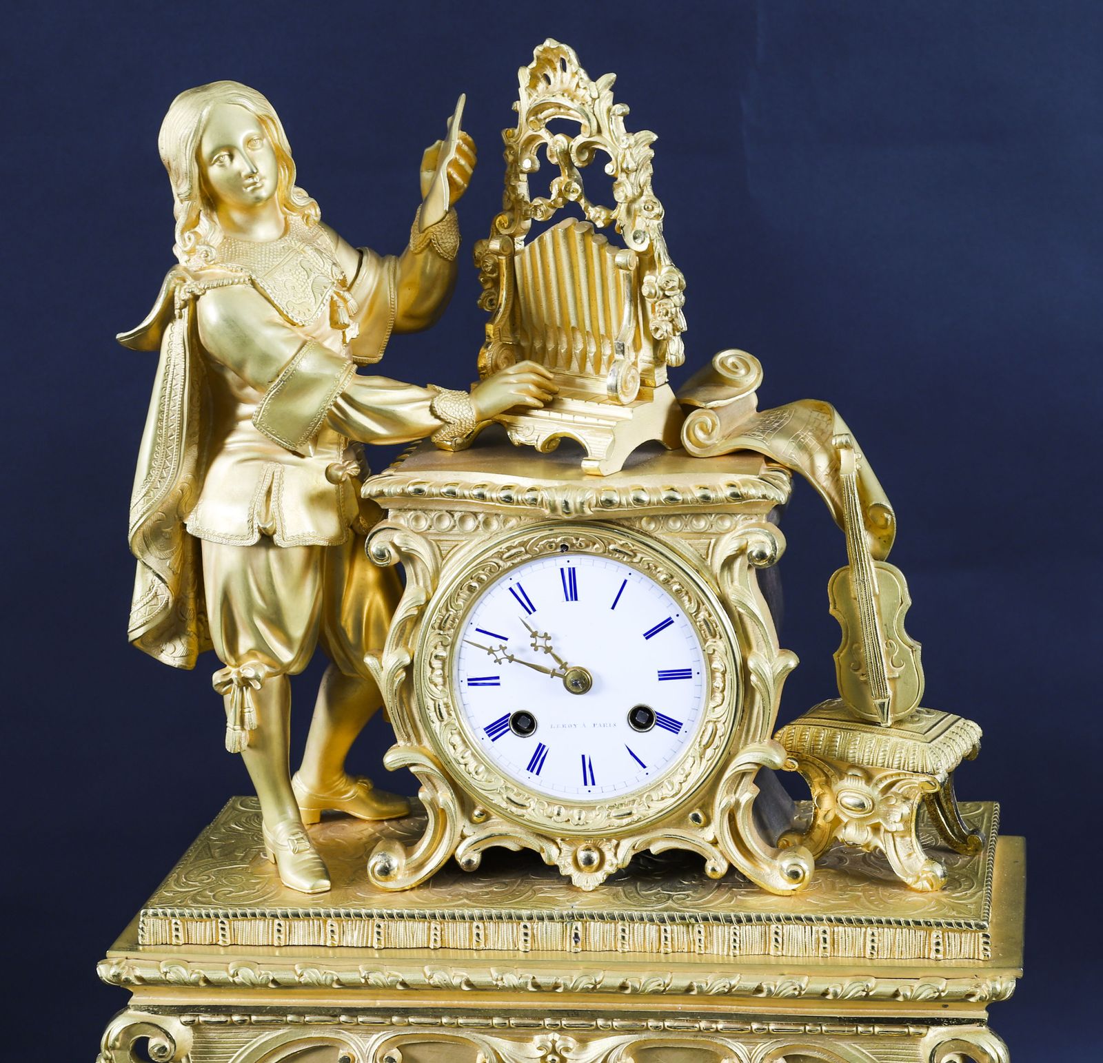 Antique French Sevres Ormolu Mantel Clock By Leroy Paris 19th Century photo Home Decor