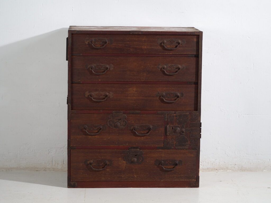 Antique Japanese Merchant Chest (Choba Dansu) In Keyaki Wood – Meiji–Taisho Period (C.1880–1920) photo 2593.0