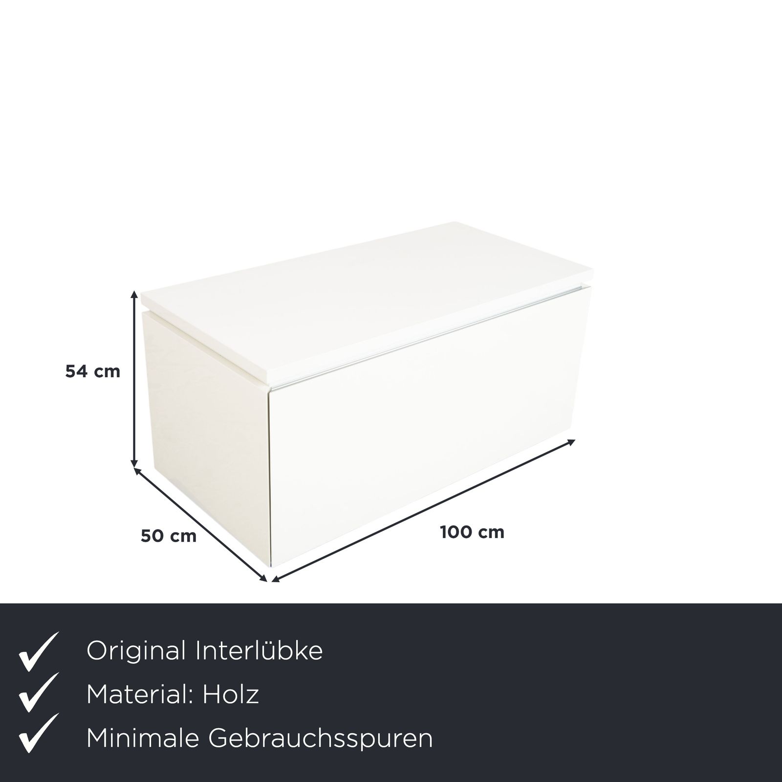 Buffet Interlübke Cube en bois blanc photo furniture