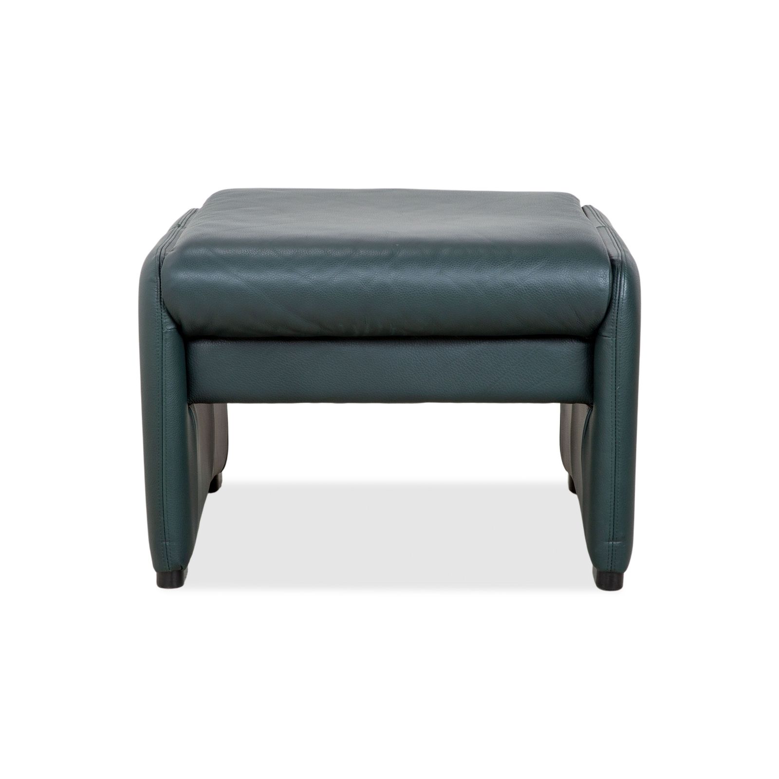 photo furniture Laauser Atlanta Leather Stool Green Dark Green Petrol