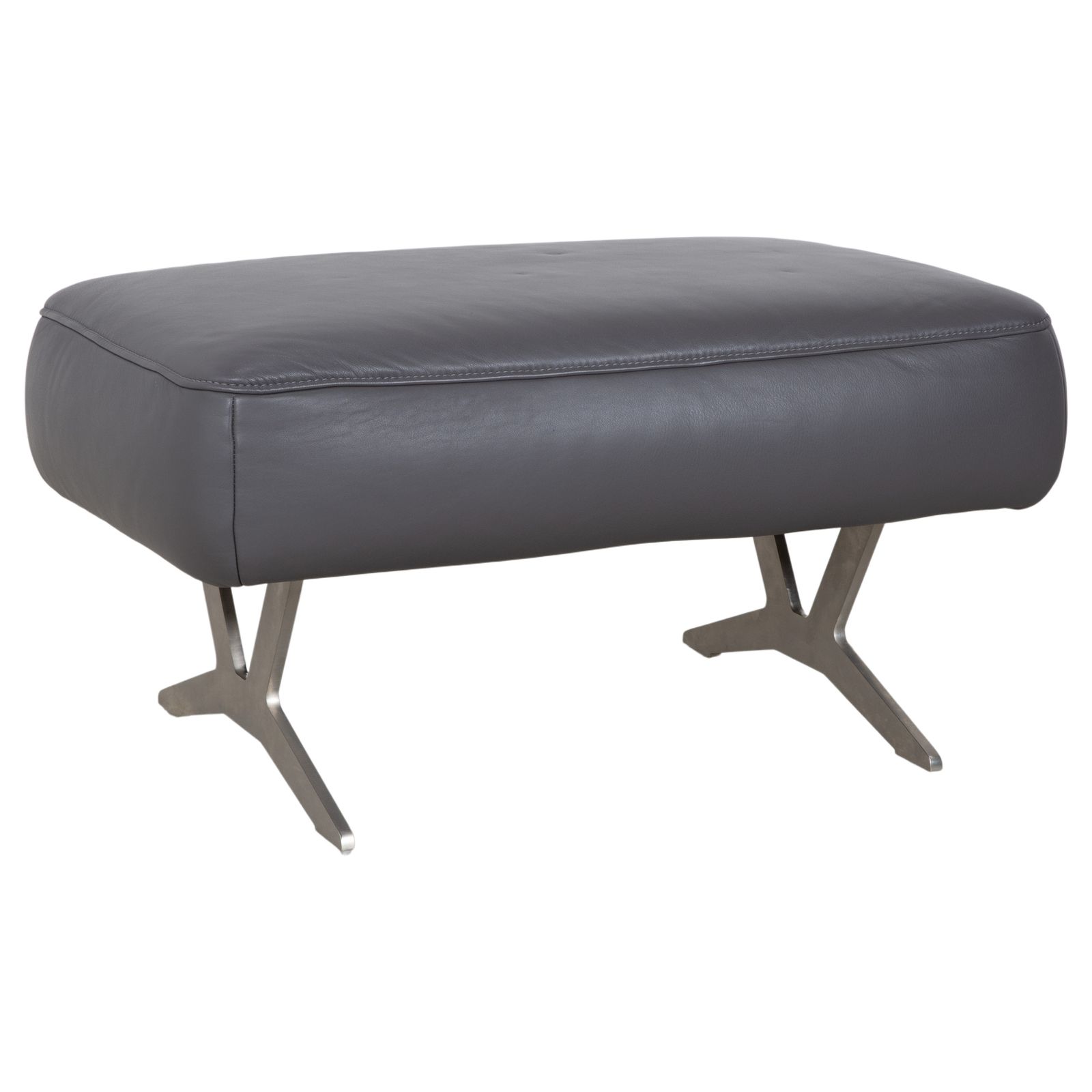 Tabouret Koinor Monroe en cuir gris