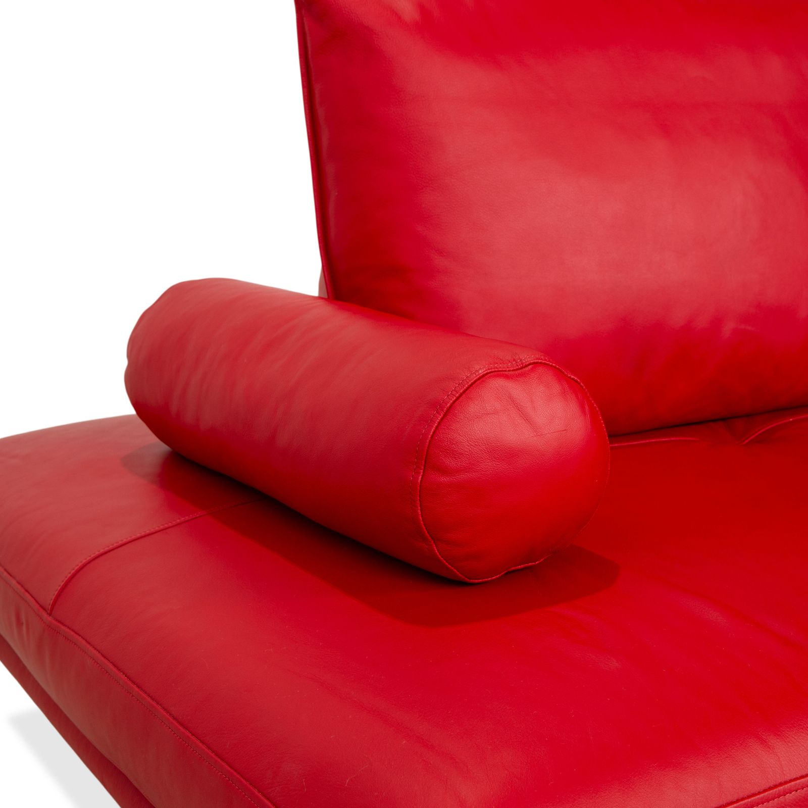 Canapé 2 places en cuir Ligne Roset Prado rouge, fonction manuelle photo buy