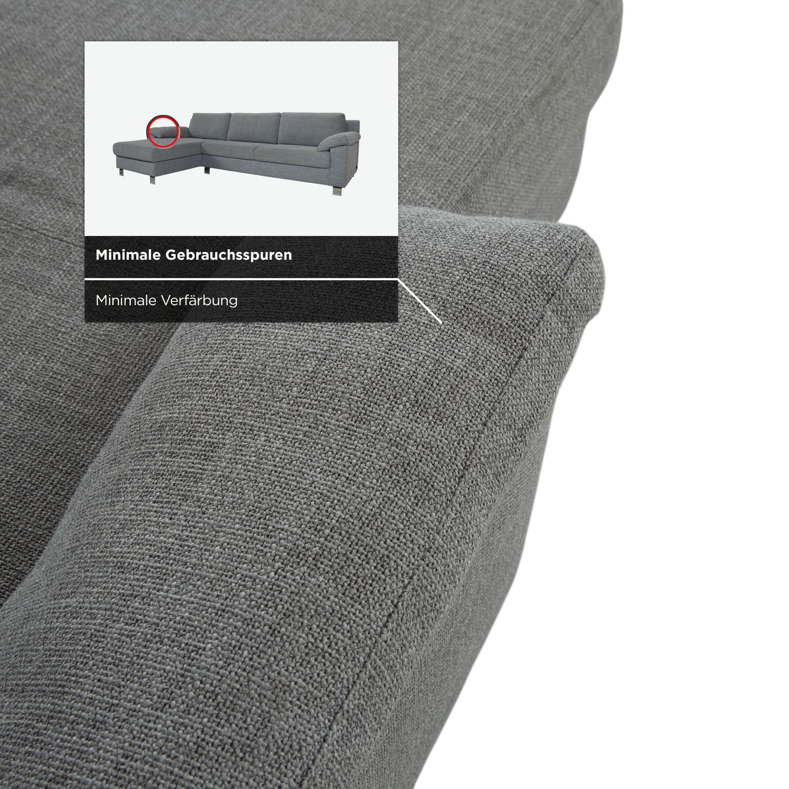 photo furniture Canapé d'angle Ewald Schillig en tissu gris