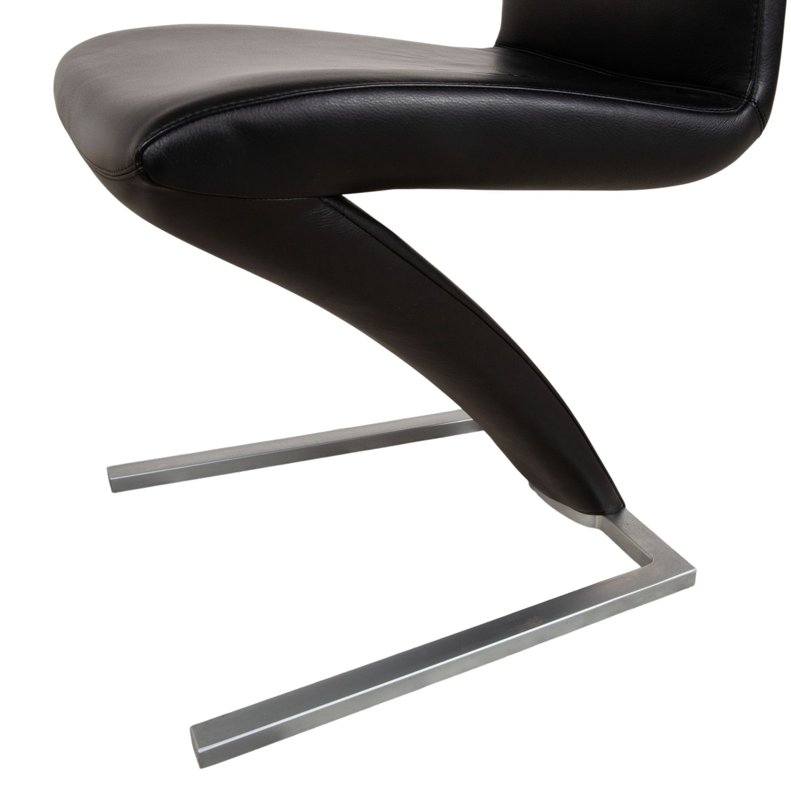 Set Of 4 Rolf Benz 7800 Leather Chairs, Black photo buy
