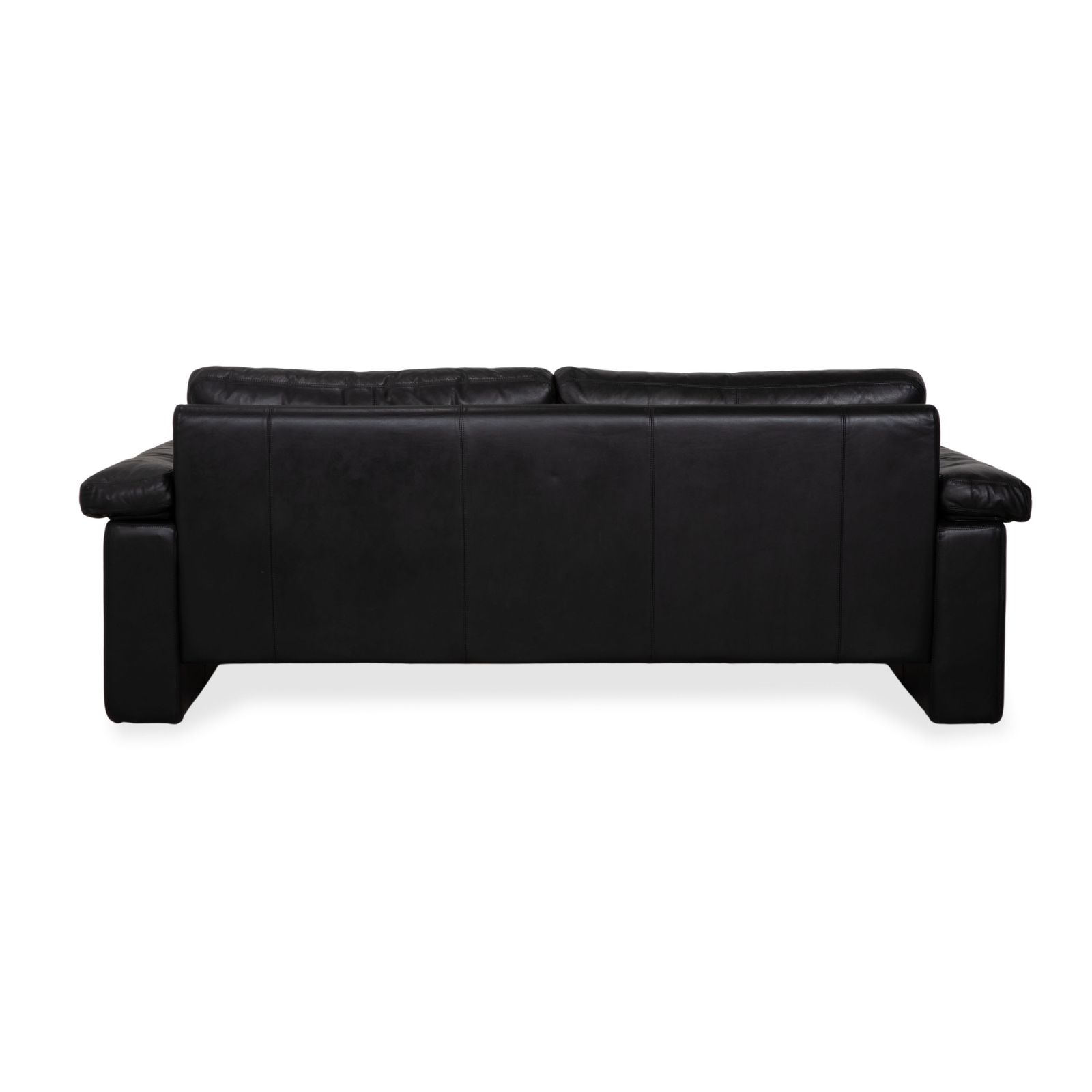 photo furniture Canapé 2 places Cor Conseta en cuir noir