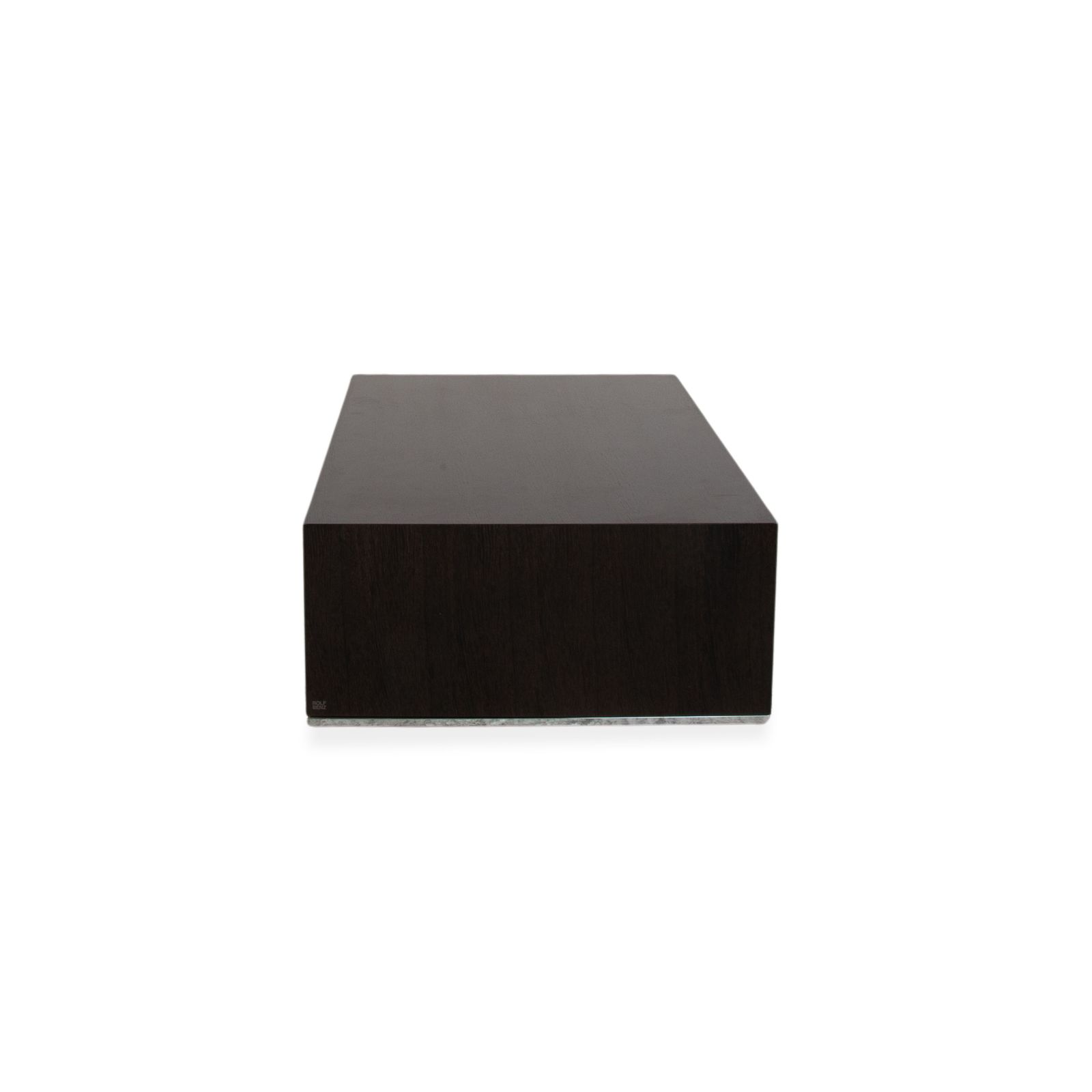 photo for sale Rolf Benz houten salontafel, zwart/donkerbruin, chroom