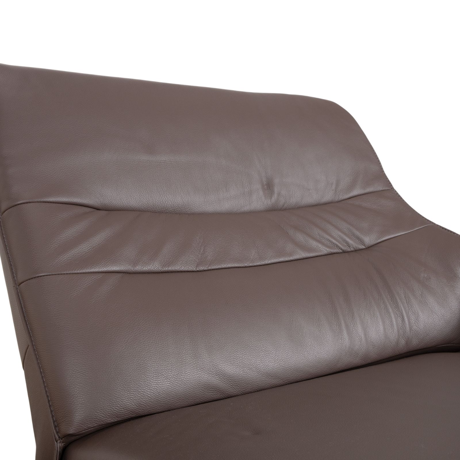 photo furniture Himolla 4905 Leather Wood Metal Chaise Table Brown Electric Function