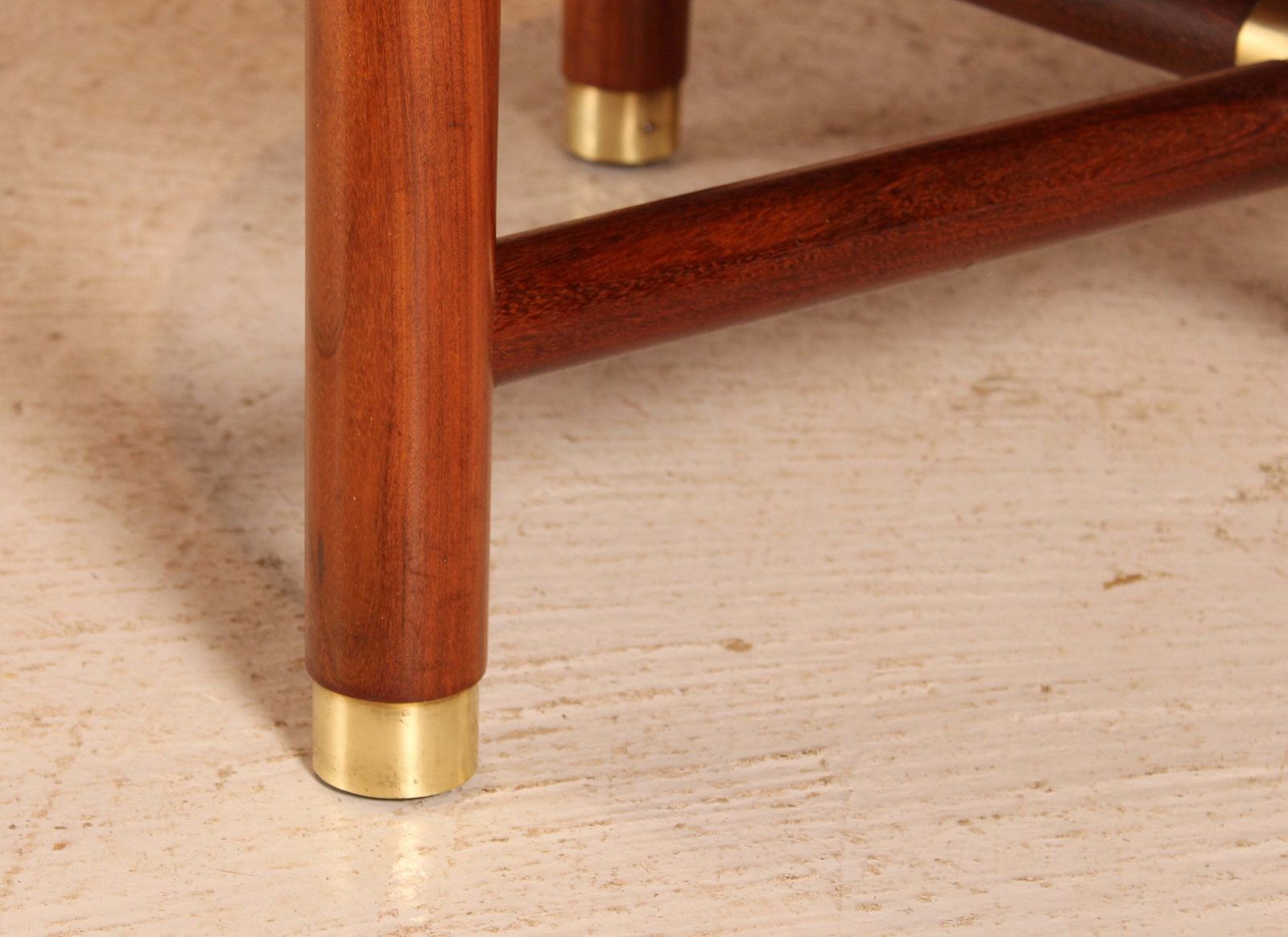 Midcentury G Plan Round Coffee Table With Smoked Glass Top & Brass Feet C.1960s photo Furniture