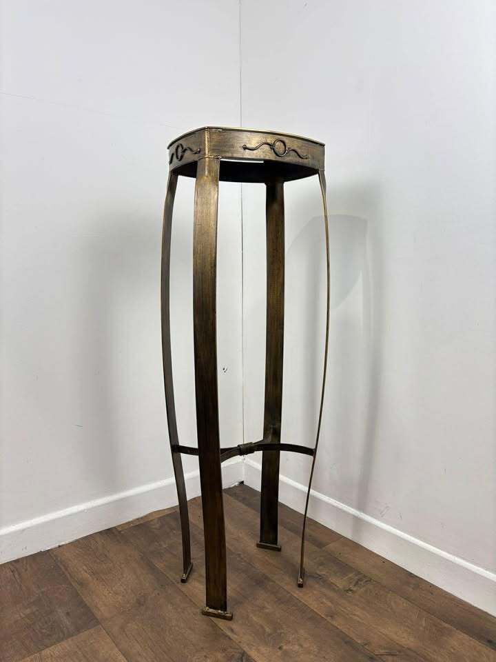 Reproduction Heavy Cast Metal & Brass Jardiniere Stand