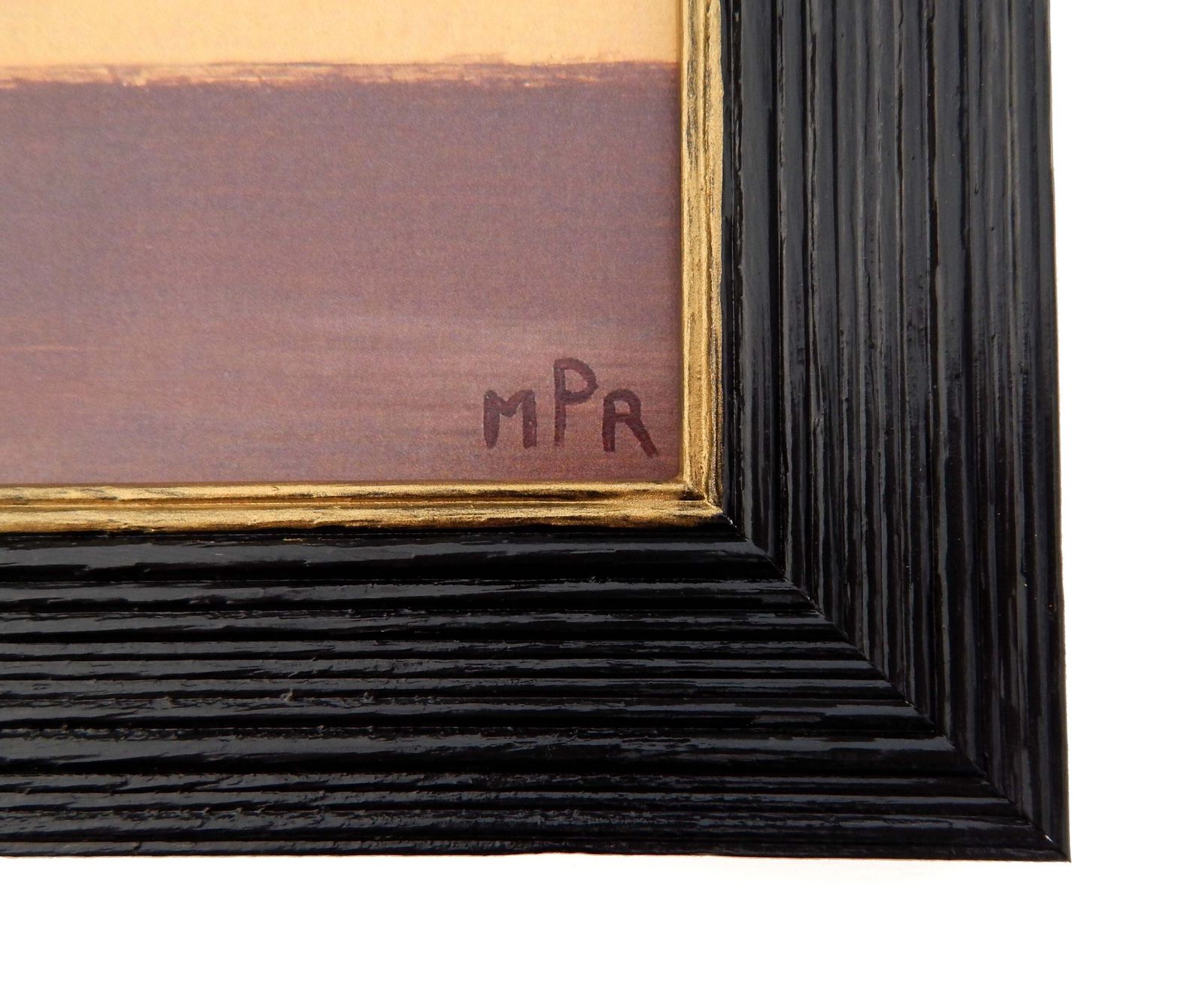 Naive Prize Black Ram Folk Art Sheep Print In Hand Painted Black Frame By Matt Rix photo vinterior