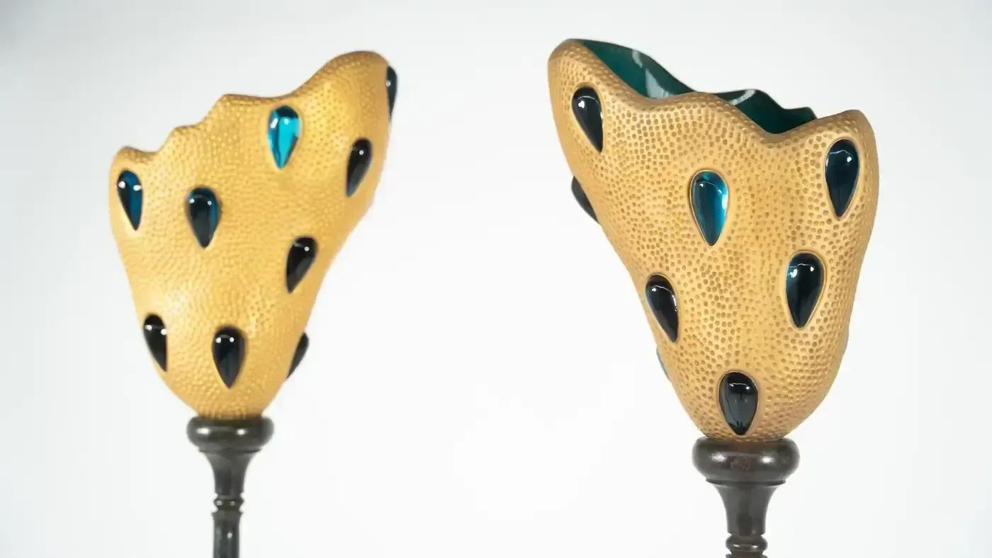photo for sale Pair Of Lacrima Floor Lamps By André Dubreuil, France, 1991