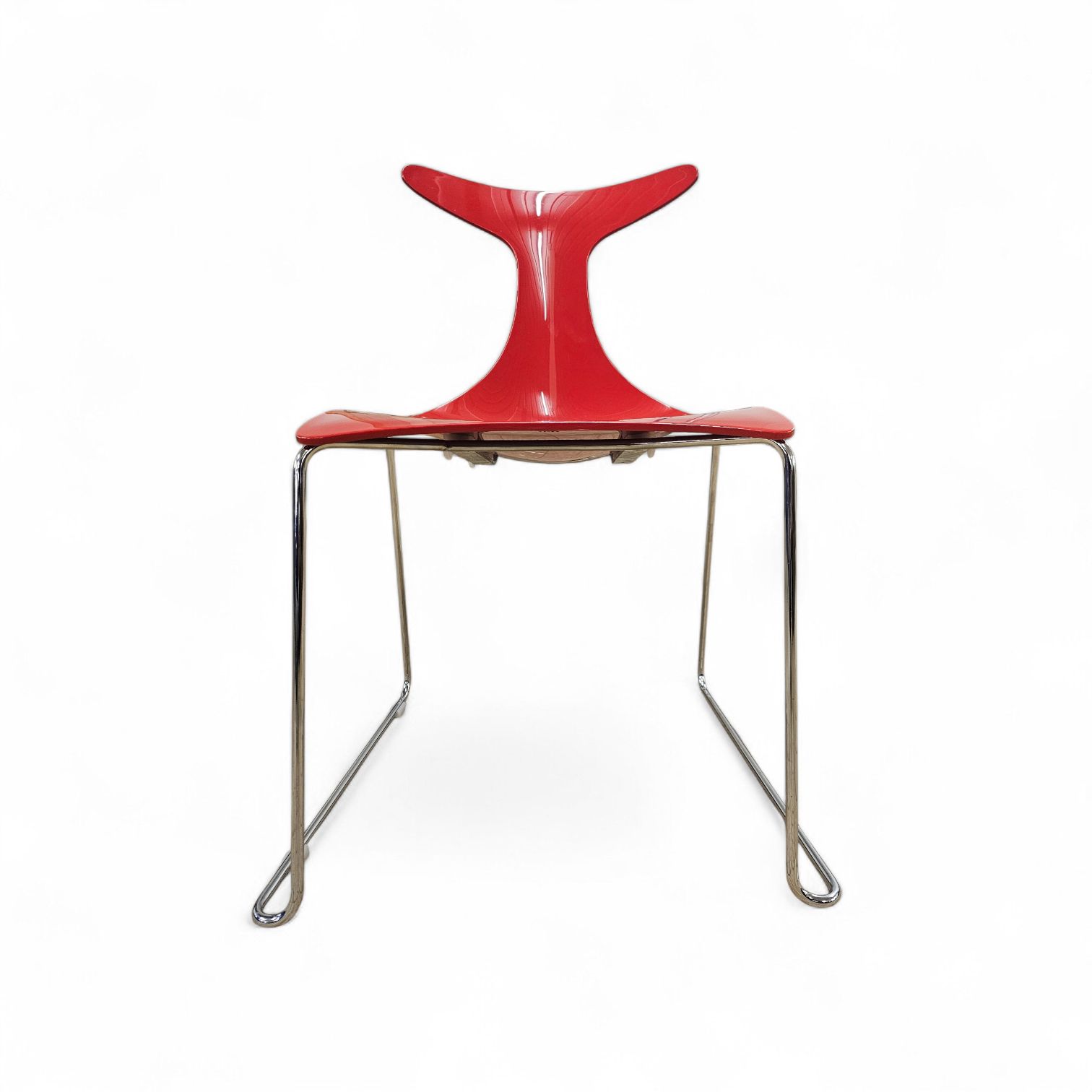 6 X Delfy Chair By Gino Carollo For Ciacci Kreaty / Italy 1990s / 2 X Red   4 X Black photo 1272.0