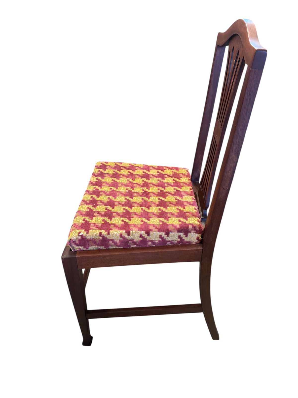 Antique Pair Of Mahogany Georgian Chairs Reupholstered In Luxury Fabric photo vinterior