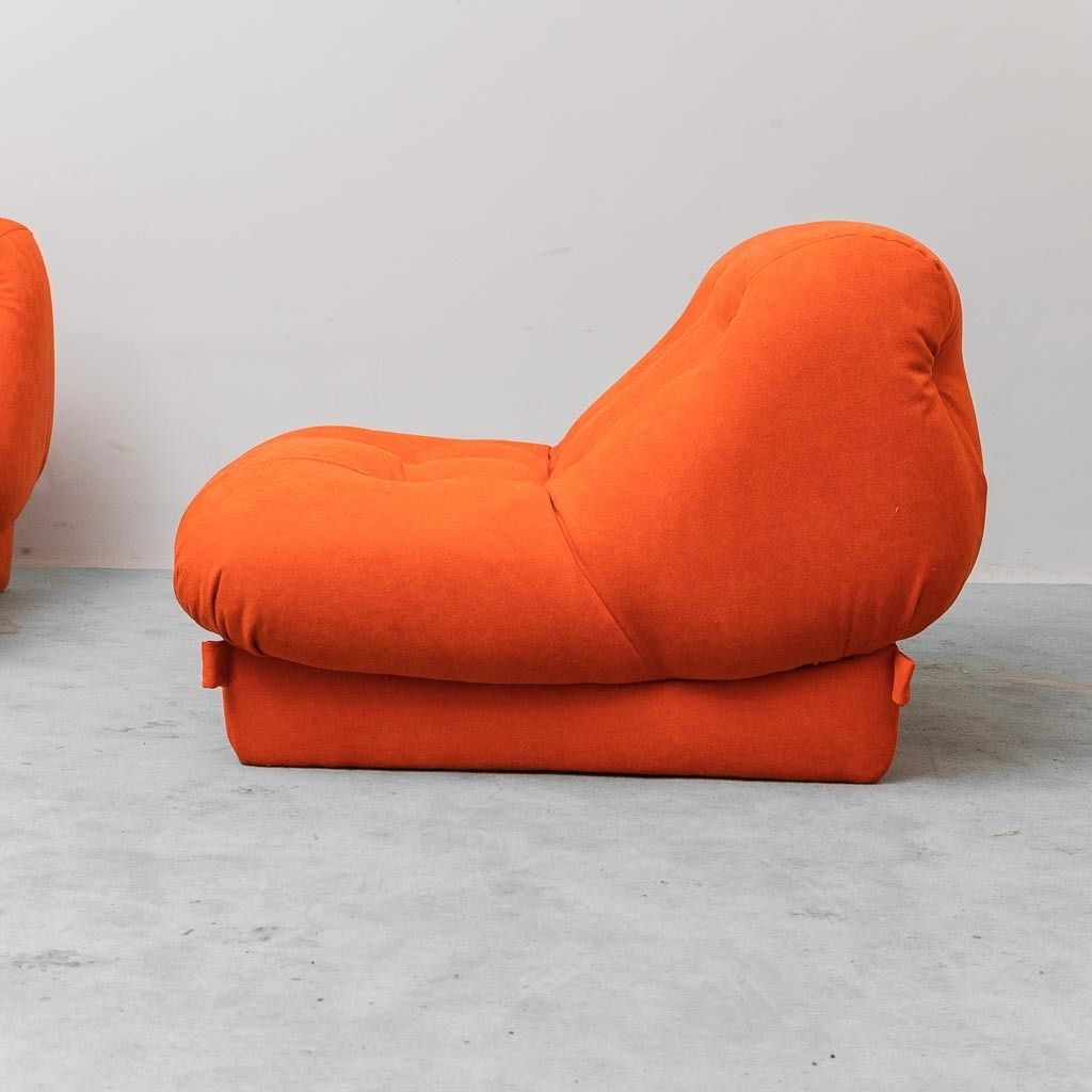Pair Of Vintage Orange Armchairs, 1970s Design, Modern Antiques photo furniture