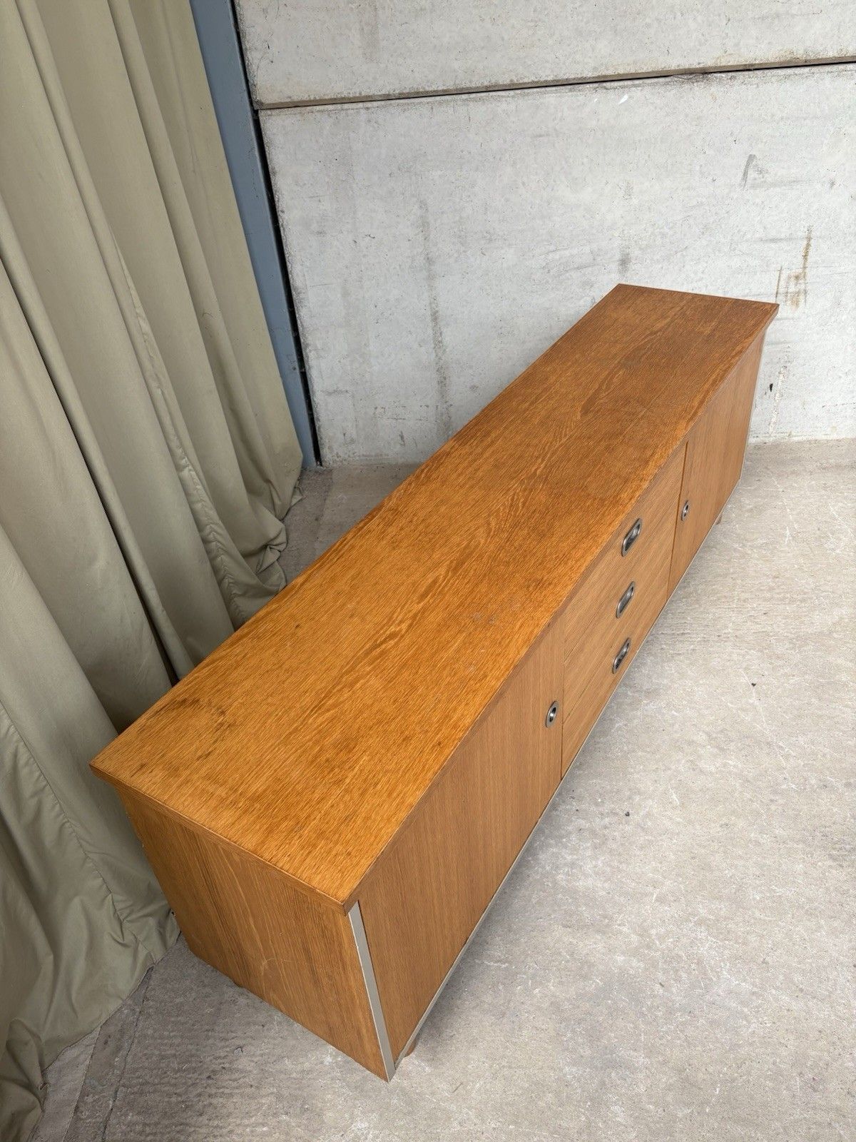 Vtg Late Mid Century 90s Sideboard Modernist Media Cabinet Unit Lp Storage R1122 photo buy
