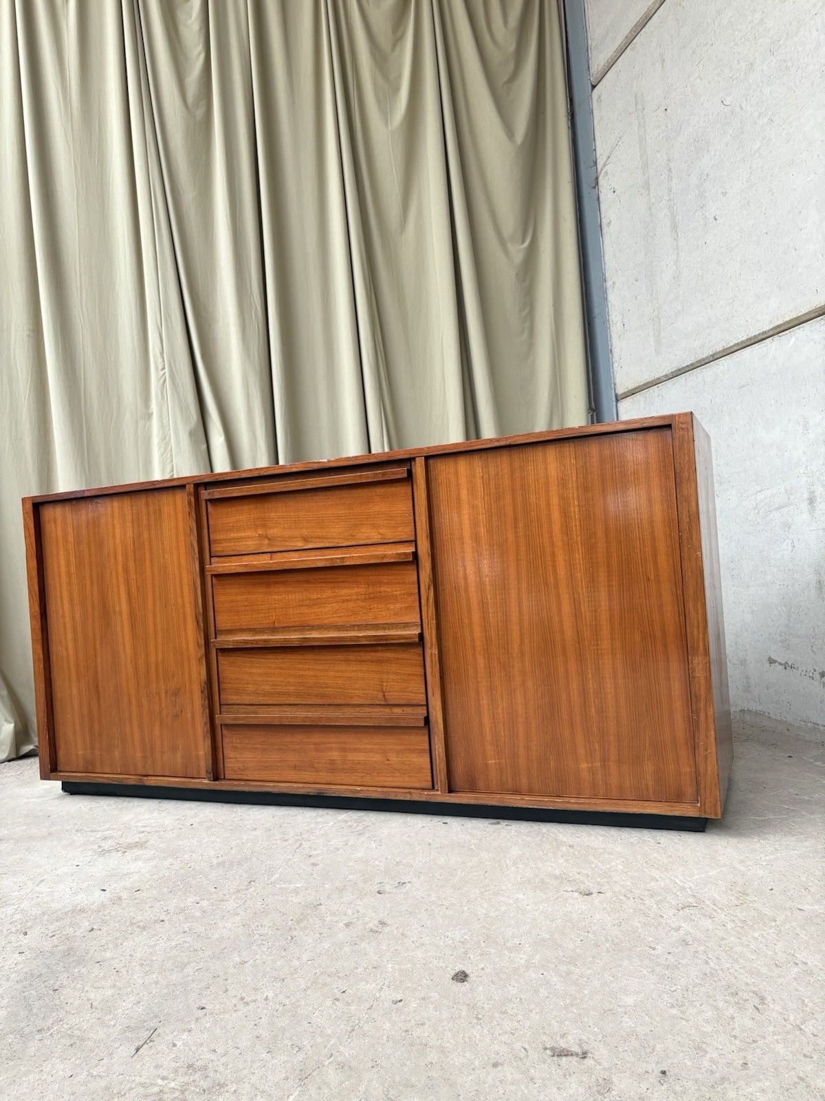 Vtg Late Mid Century Heals Sideboard Credenza Media Cabinet Unit Storage R1124 photo 373.75