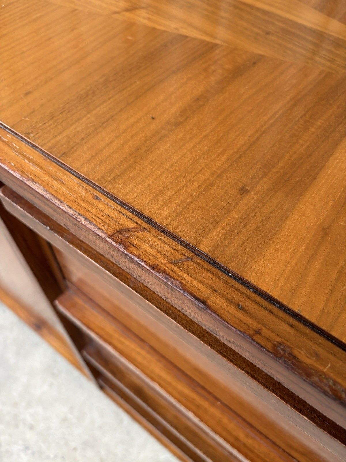photo furniture Vtg Late Mid Century Heals Sideboard Credenza Media Cabinet Unit Storage R1124