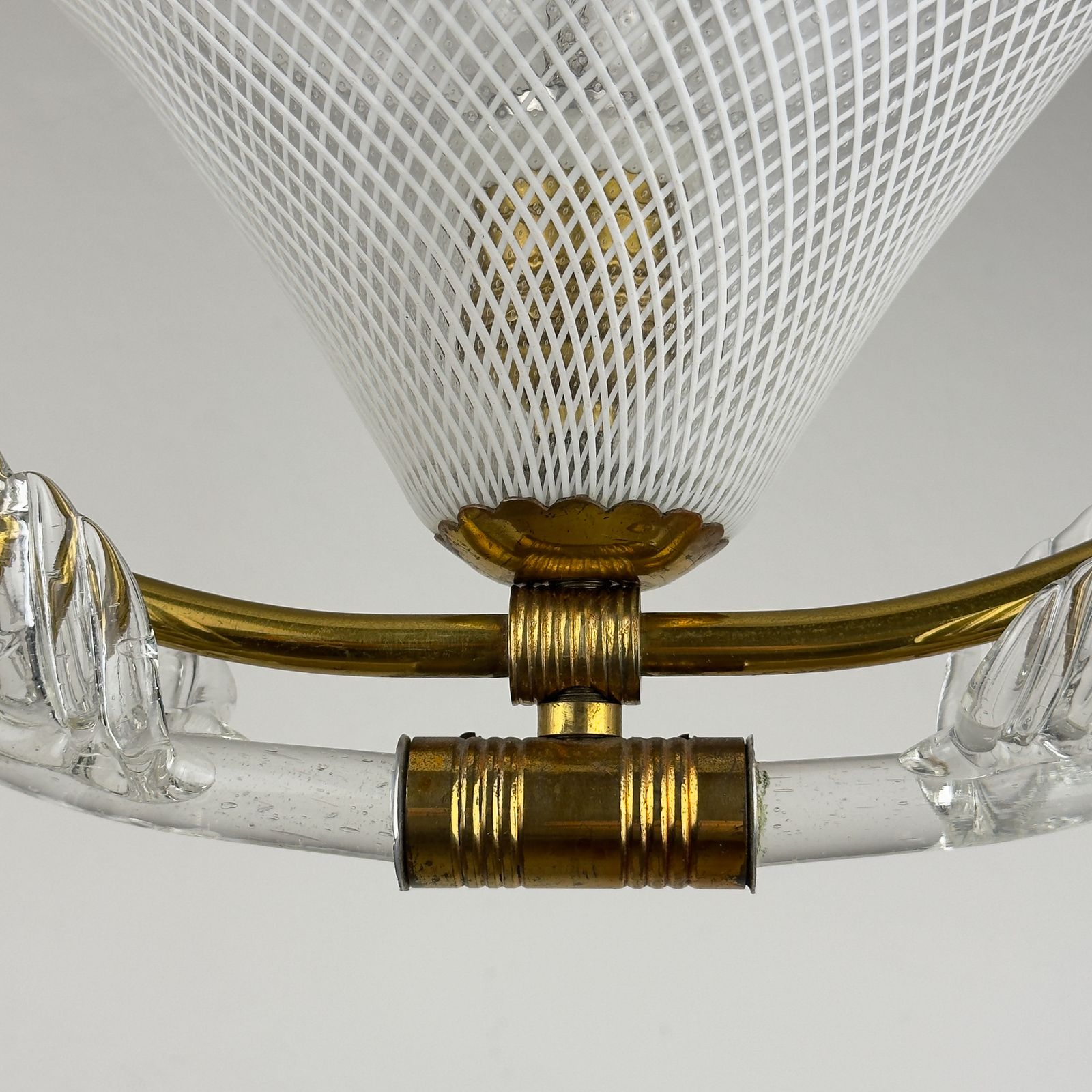 Lighting Vintage Murano Chandelier By Barovier & Toso, Italy 1930s photo