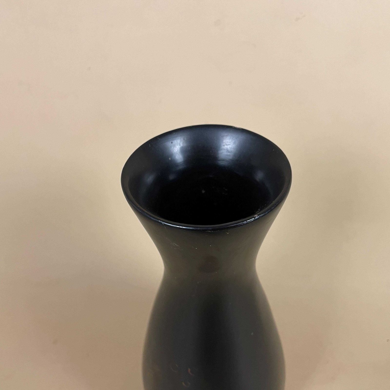 Asian Lacquer Vase Koi Goldfish Fish Hand Painted Black Oriental Chinoiserie Art Vase Chinese Lacquered Decorative photo 55.0
