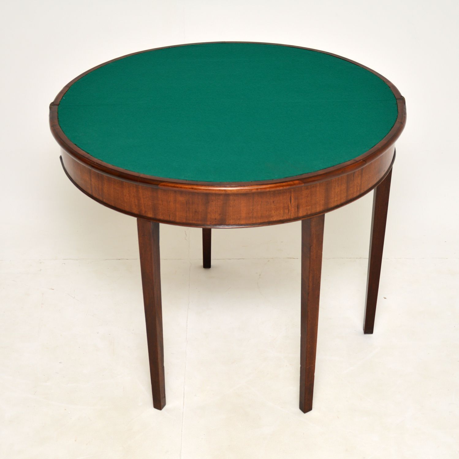 Antique George III Period Mahogany Card Table photo furniture