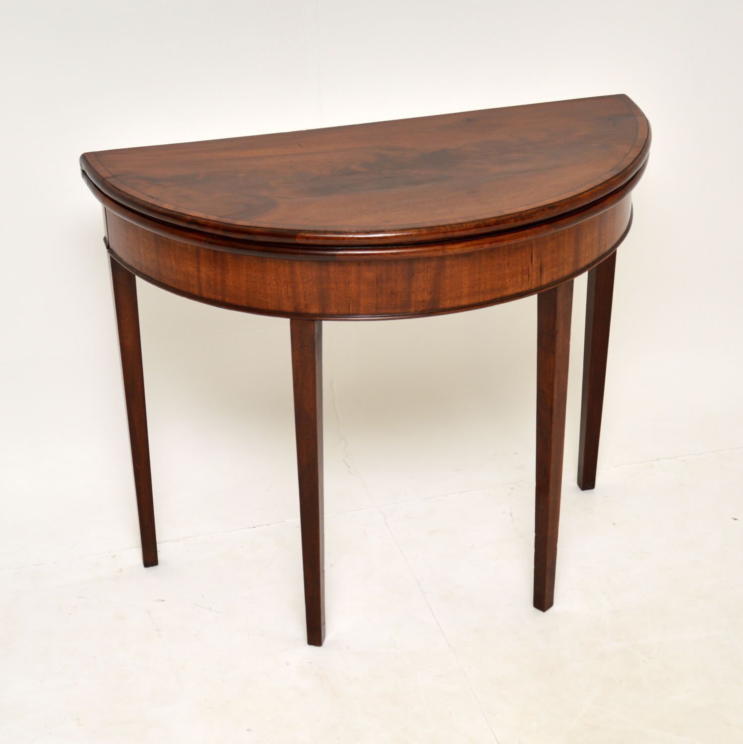 Antique George III Period Mahogany Card Table photo for sale