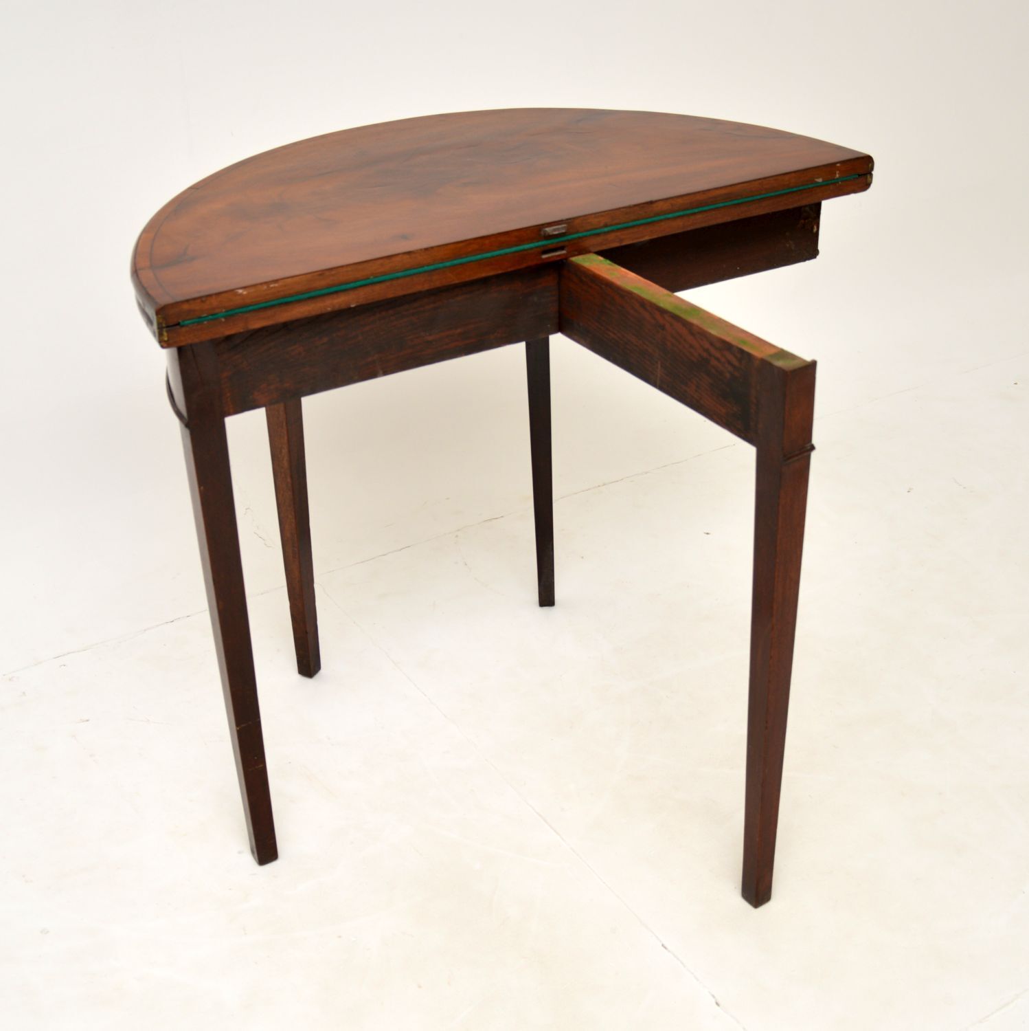Antique George III Period Mahogany Card Table photo Furniture