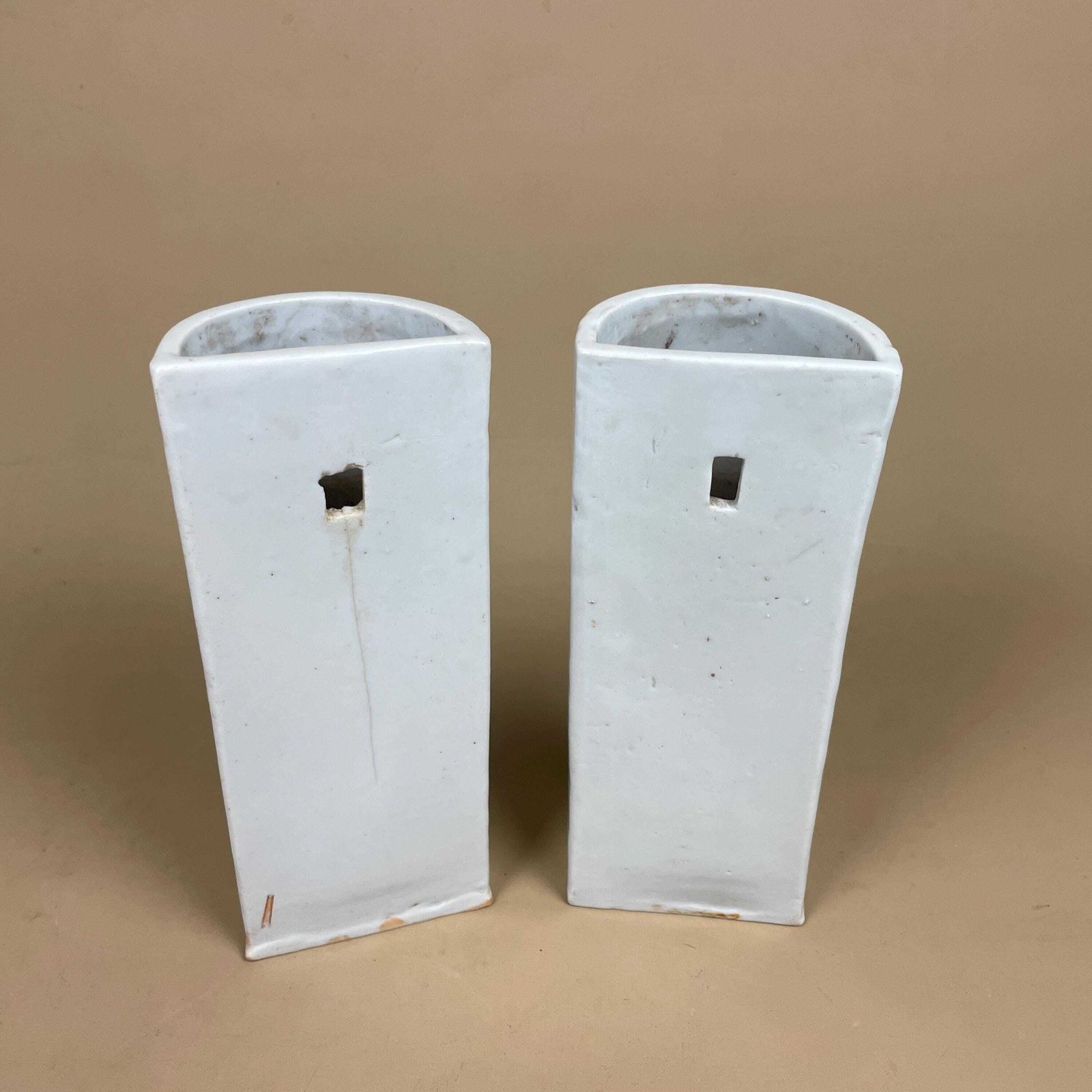 photo furniture 2 Vintage Ceramic Wall Mounted Planter Pocket Vase Floral Oriental Hanging Antique Pot Hanger Indoor Decorative Hand Painted Blue White
