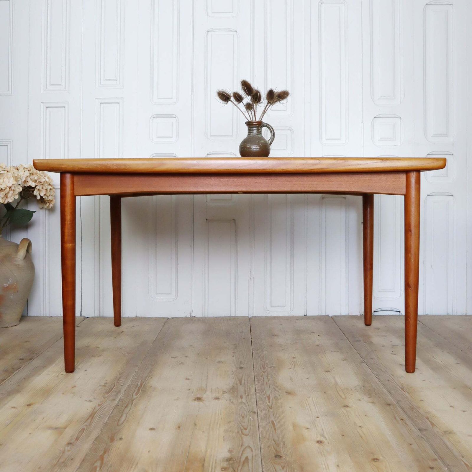Mid Century Danish Teak Extending Dining Table