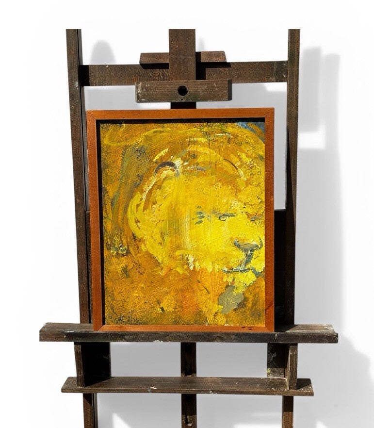 Oil On Canvas Of A Lion From The Studios Of John W Mills 1933 23