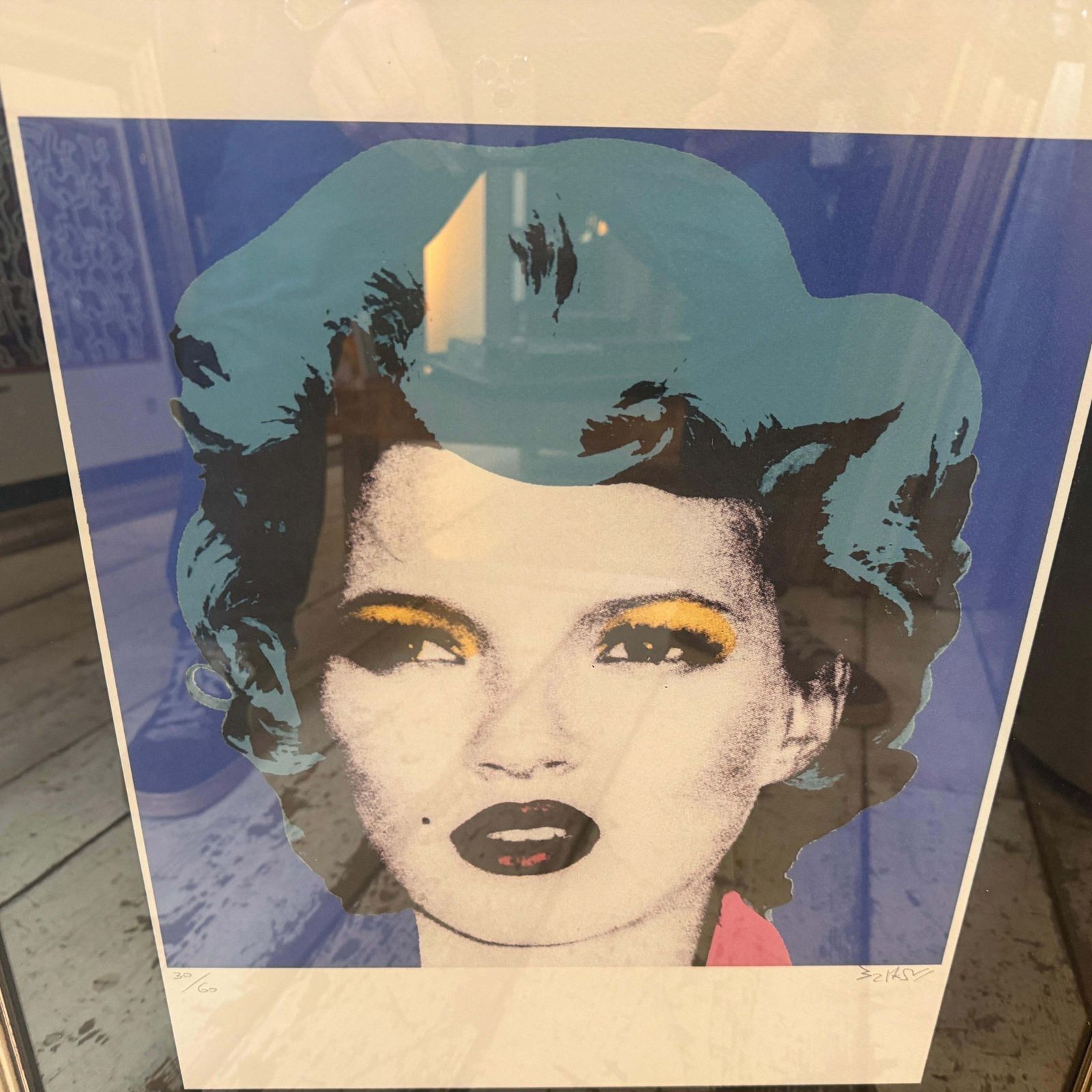 21st Century Framed Kate Moss 30/60 Numbered Lithography By Banksy photo buy