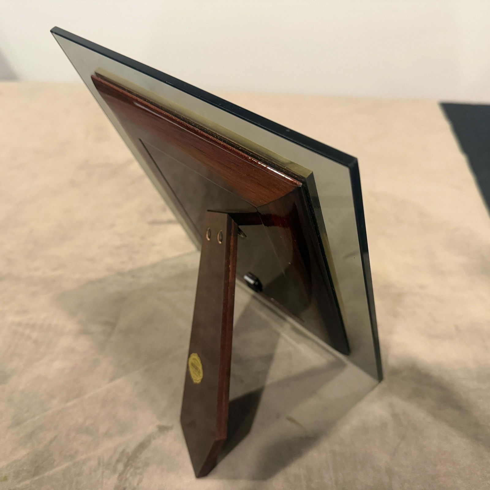 photo furniture 1960s Mid Century Modern Brass And Smoked Glass Luxury Italian Picture Frame